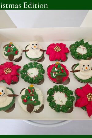 Christmas Cupcakes Box of 12