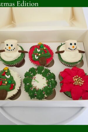 Christmas Cupcakes Box of 6